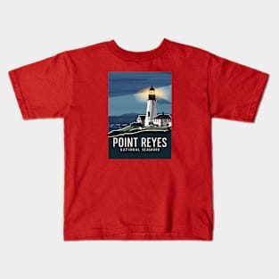 Point Reyes Lighthouse Watercolor Kids T-Shirt